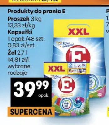 Proszek do prania E promocja w Delikatesy Centrum