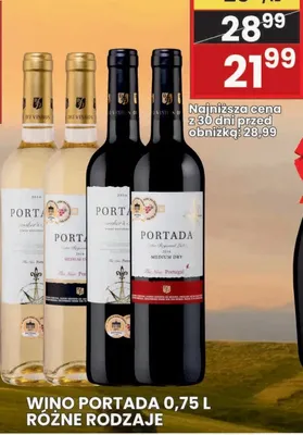 Wino Portada czerwone promocja w Wafelek