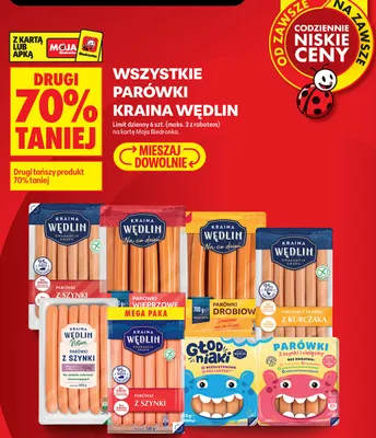 Parówki z filetem z kurczaka Kraina Wędlin promocja w Biedronka