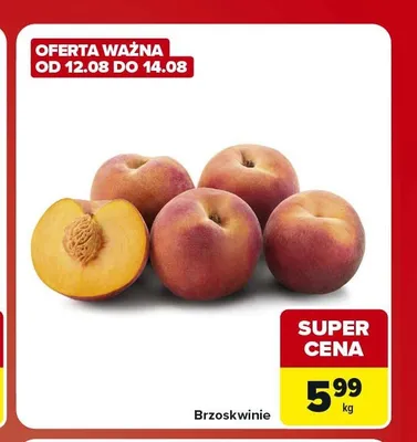 Brzoskwinie promocja w Carrefour Market