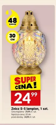 Znicz S-5 lampion 30 cm promocja w Twój Market