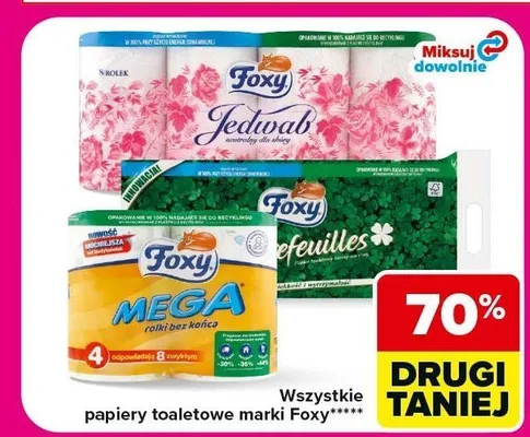 Papiery toaletowe marki Foxy promocja w Carrefour Market