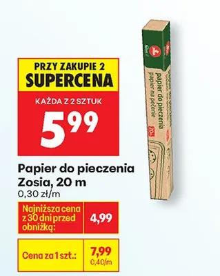 Papier do pieczenia, 20 m promocja w Biedronka