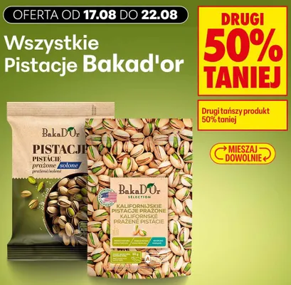 Pistacje prażone solone Bakad'or promocja w Biedronka