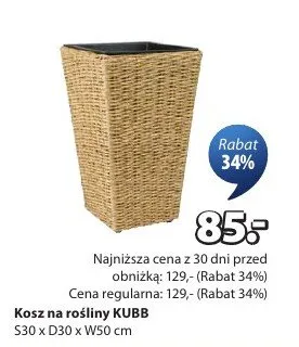 Kosz na rośliny Kubb promocja w Jysk