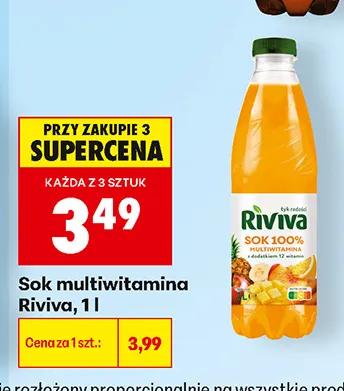 Sok multiwitamina Riviva promocja w Biedronka