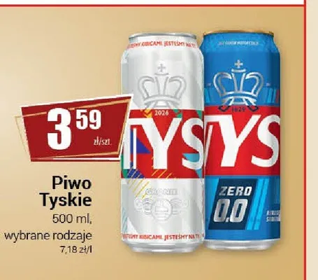 Piwo bezalkoholowe Tyskie Zero 0.0 promocja w Premium Nasz Sklep