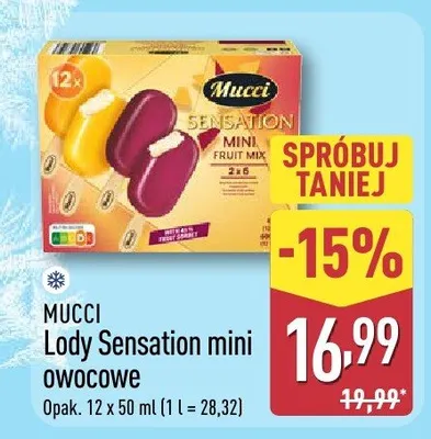Lody Mucci Sensation mini owocowe promocja w Aldi