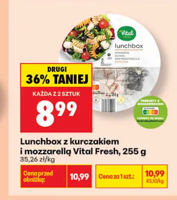 Sałatka Lunchbox z kurczakiem i mozzarellą Vital Fresh promocja w Biedronka