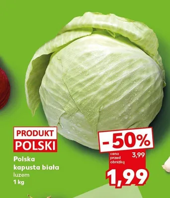 Kapusta biała luzem promocja w Kaufland