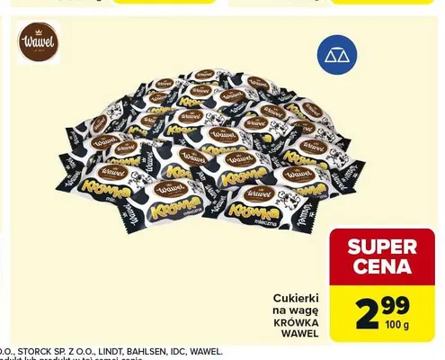Cukierki na wagę Krówka Wawel promocja w Carrefour Market