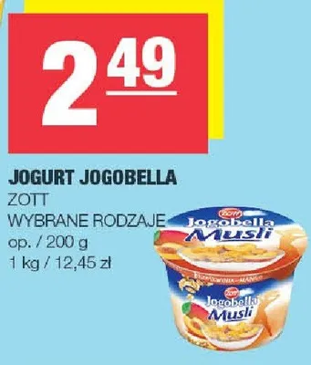 Jogurt Jogobella wybrane rodzaje promocja w SPAR