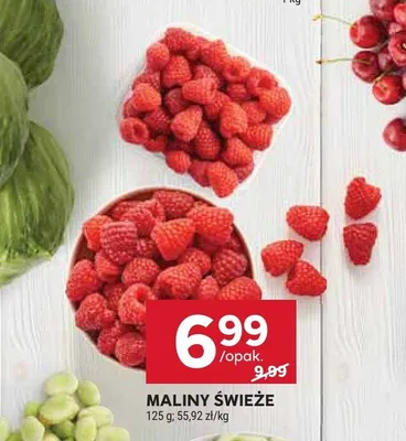 Maliny świeże promocja w Stokrotka