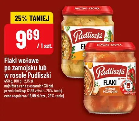 Flaki wołowe w rosole Pudliszki promocja w POLOmarket