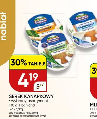 Serek kanapkowy promocja w Chata Polska
