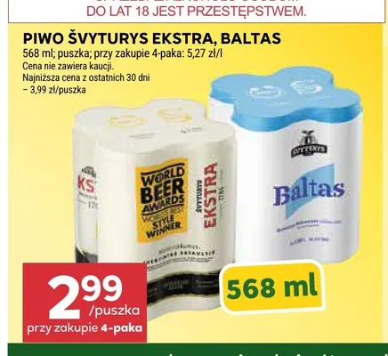 Piwo Švyturys Ekstra promocja w Stokrotka