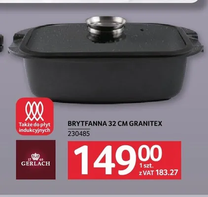 Brytfanna 32 cm Gerlach Granitex promocja w Selgros
