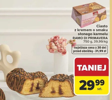 Ciasto z kremem o smaku słonego karmelu promocja w Carrefour