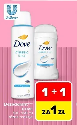 Dezodorant Dove promocja w Carrefour Market