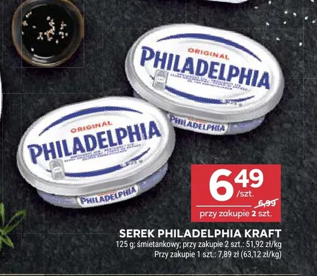 Serek Philadelphia śmietankowy Kraft promocja w Stokrotka