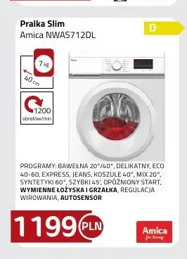 Pralka Slim Amica NWAS712DL promocja w kakto.pl