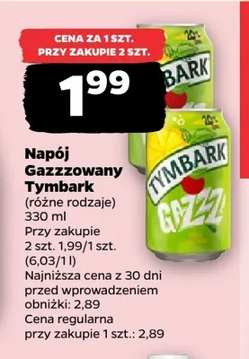 Napój gazowany Tymbark Gazzz promocja w Netto