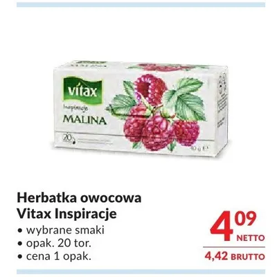 Herbatka owocowa Vitax Inspiracje promocja w Makro