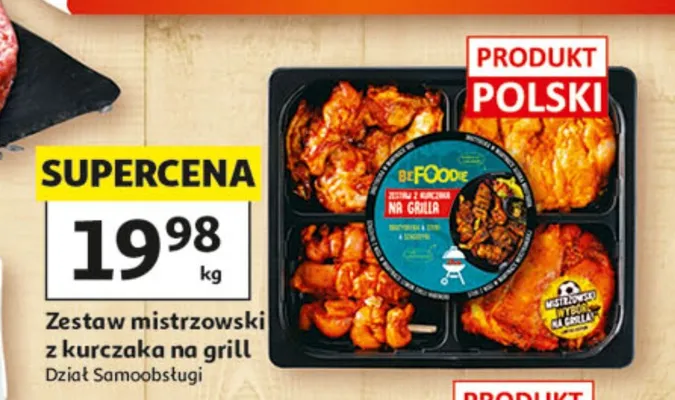 Zestaw mistrzowski z kurczaka na grill Be Foodie promocja w Auchan