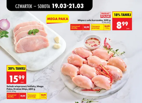 Mięso z uda kurczaka promocja w Biedronka