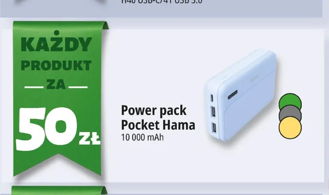 Power pack Pocket 10000mAh Hama promocja w Leclerc