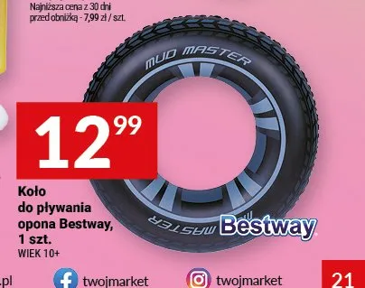 Koło do pływania opona Mud Master Bestway promocja w Twój Market