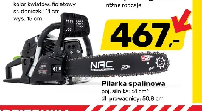 Pilarka spalinowa Nac promocja w Bricomarche