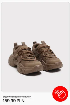 Buty sportowe sneakersy Cropp brązowe chunky promocja w Cropp