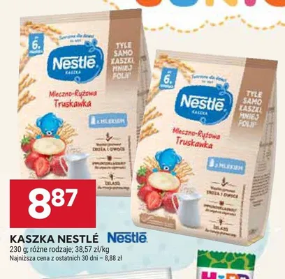 Kaszka mleczno-ryżowa truskawka Nestlé promocja w Stokrotka