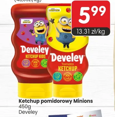 Ketchup pomidorowy Kids Minions Develey promocja w Market Point