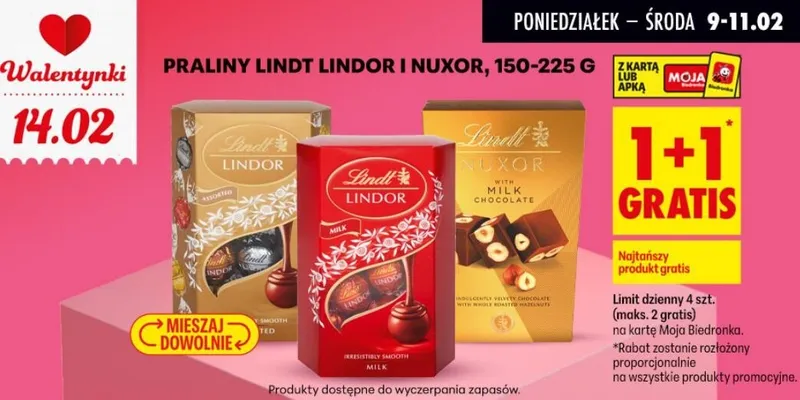 Praliny Lindor  promocja w Biedronka