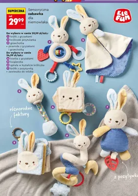 Sensoryczna zabawka dla niemowlaka grzechotka promocja w Biedronka