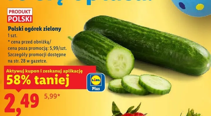 Polski ogórek zielony Lidl promocja w Lidl