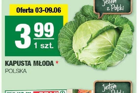 Kapusta młoda Polska promocja w SPAR