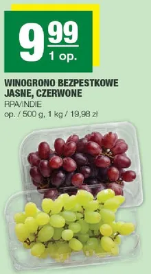 Winogrono bezpestkowe jasne, czerwone promocja w SPAR