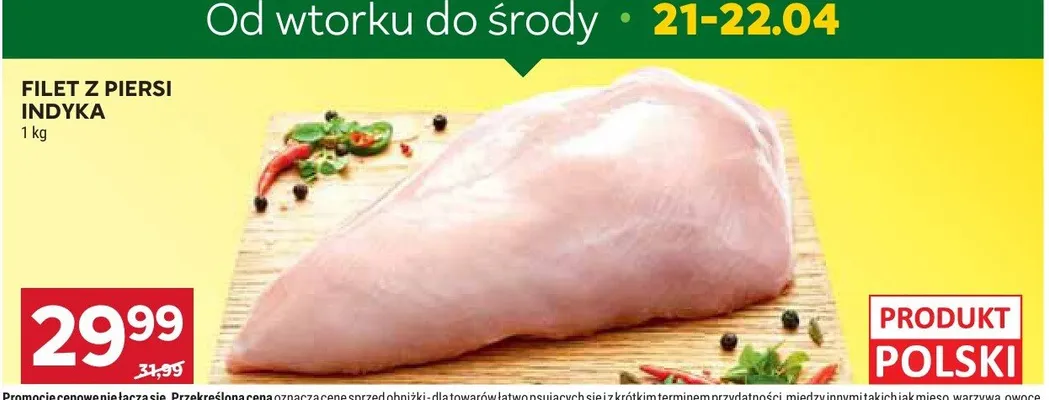 Filet z piersi indyka promocja w Stokrotka