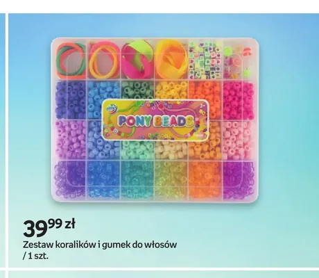 Zestaw koralików i gumek do włosów Pony Beads promocja w Empik