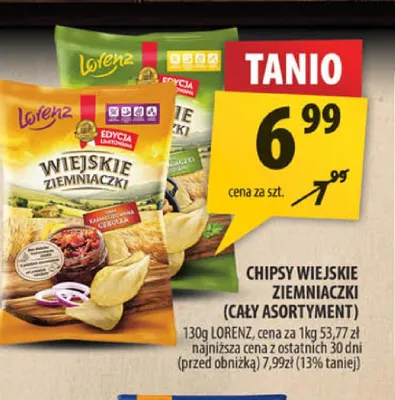 Chipsy Wiejskie Ziemniaczki promocja w Arhelan