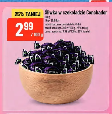 Śliwka w czekoladzie Conchador promocja w POLOmarket