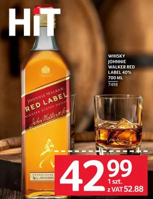Whisky Johnnie Walker Red Label 40% 7498 promocja w Selgros