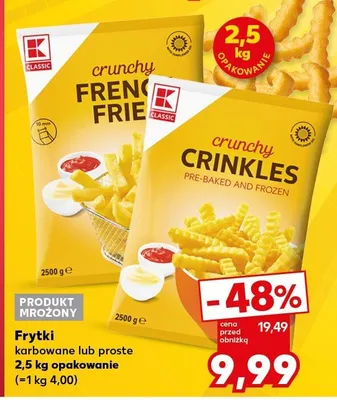 Frytki karbowane lub proste promocja w Kaufland