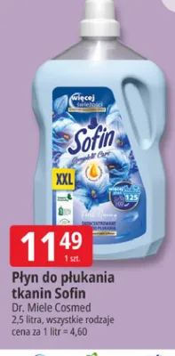 Płyn do płukania tkanin Sofin promocja w Leclerc