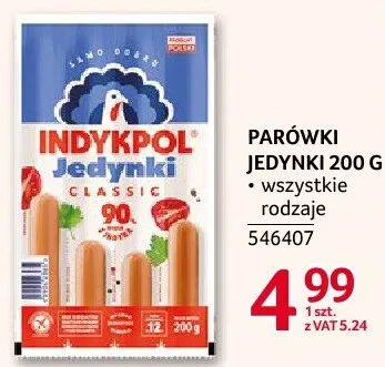 Parówki Jedynki Indykpol 200 g promocja w Selgros