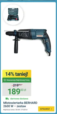 Młotowiertarka Berhard promocja w ERLI