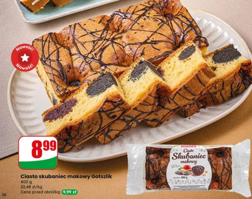 Ciasto skubaniec makowy promocja w Dino